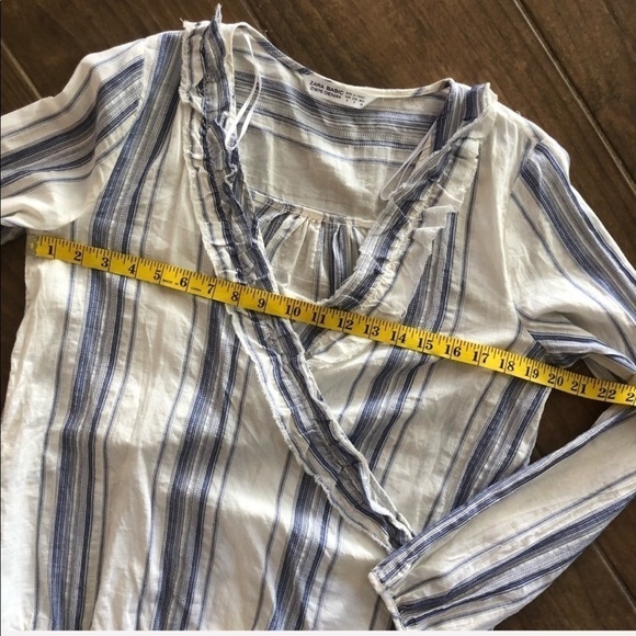 Zara striped faux wrap blouse Size Small - Picture 6 of 9